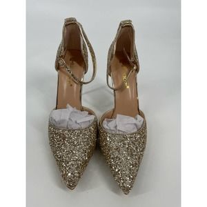 Big Tree Gold Glitter Heels Size: EUR 39 (8.5) New with Box